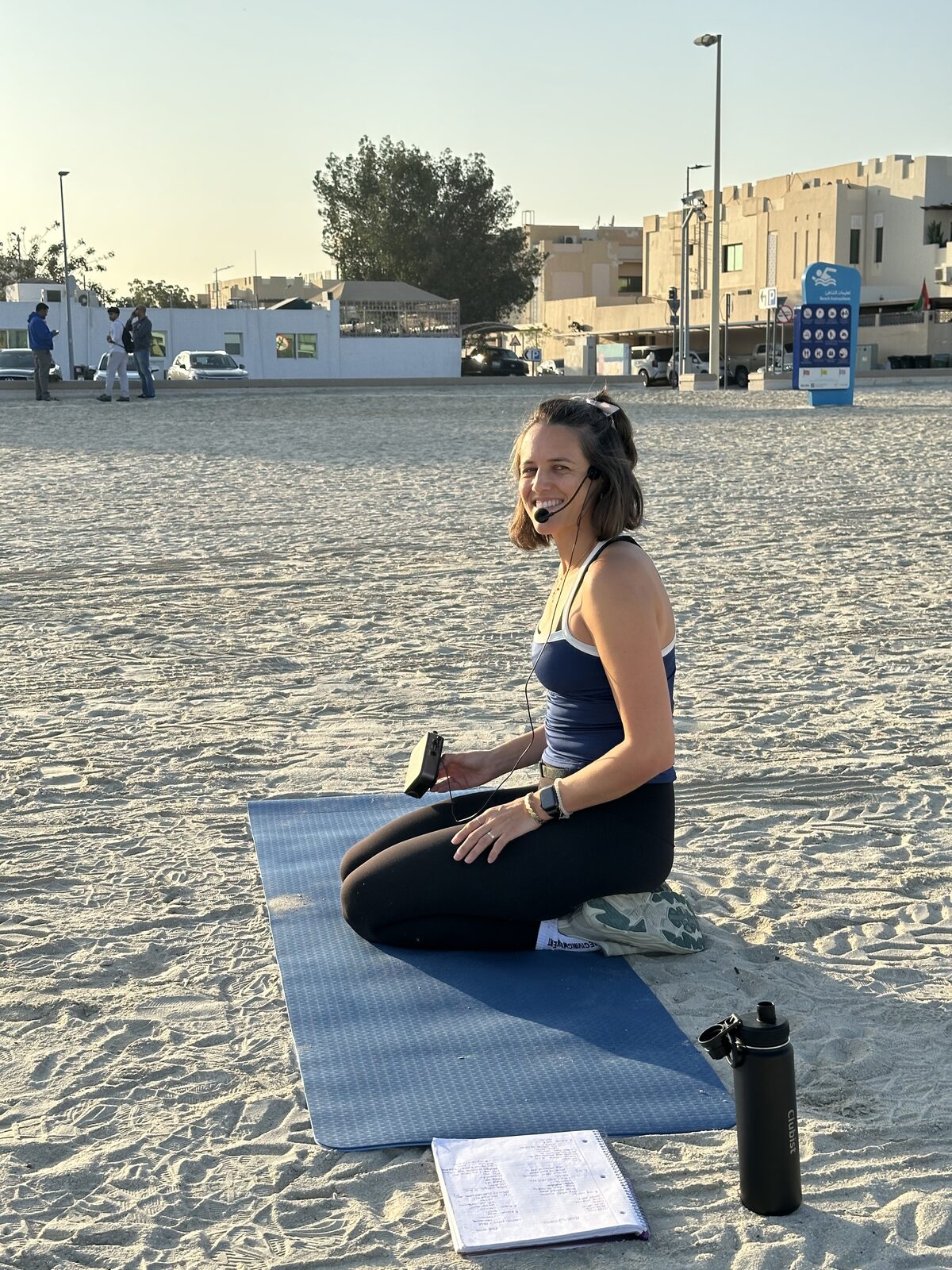 Group beach pilates class recap